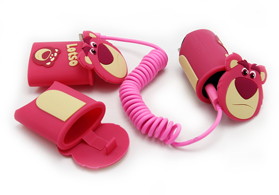 草莓熊造型手機(jī)充電頭保護(hù)套