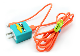 卡通公仔硅膠蘋(píng)果充電器保護(hù)套