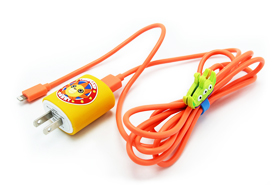 創(chuàng)意卡通硅膠蘋果充電器保護套定做