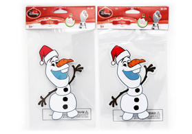 迪士尼雪寶公仔環(huán)保pvc圣誕節(jié)窗貼訂做