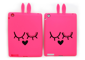 卡通瞇眼兔蘋(píng)果平板電腦硅膠套