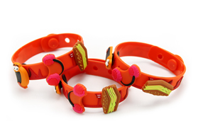 按扣式pvc軟膠兒童卡通手環(huán)定制廠家