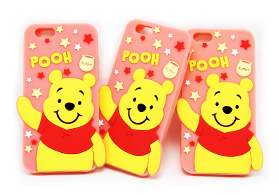 Disney小熊維尼蘋(píng)果6s plus硅膠手機(jī)殼定做