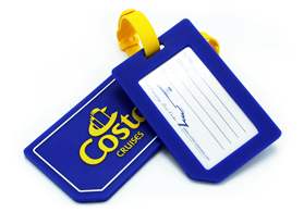 創(chuàng)意廣告方形塑料行李牌吊牌訂做