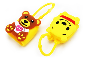 創(chuàng)意小熊卡通動(dòng)物硅膠香水瓶套定做