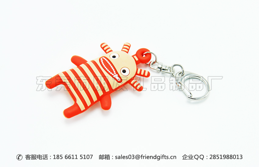 專業(yè)生產(chǎn)立體3D軟膠鑰匙扣廠家