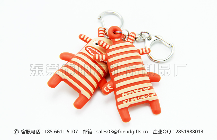 硅膠/pvc軟膠3D全立體鑰匙扣定制廠家