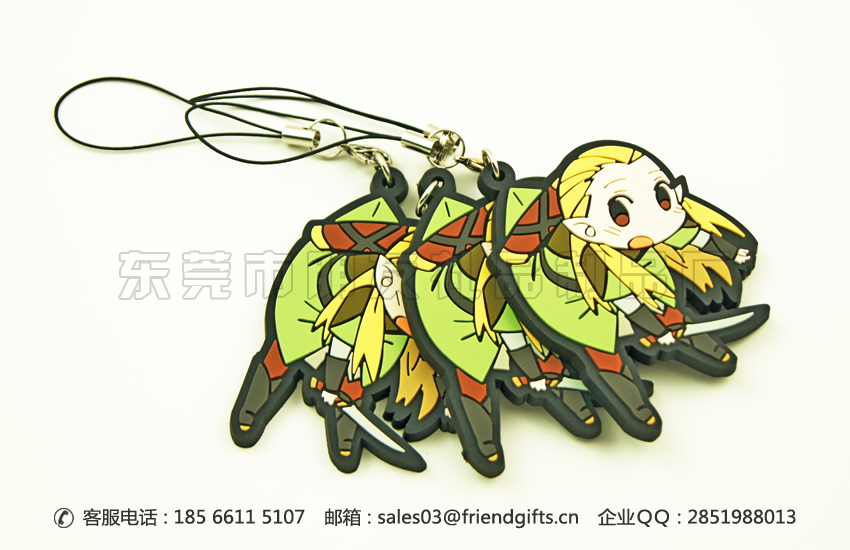 來(lái)圖來(lái)樣量身定制日本公仔pvc軟膠鑰匙鏈廠家