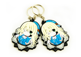 卡通動漫女孩pvc軟膠鑰匙扣訂做