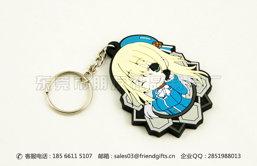 來(lái)圖來(lái)樣專業(yè)訂制動(dòng)漫硅膠鑰匙扣、pvc鑰匙扣掛件廠家