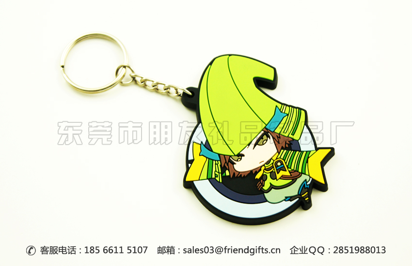 專業(yè)定制生產(chǎn)日本公仔3d硅膠鑰匙扣、3d立體軟膠鑰匙扣廠家