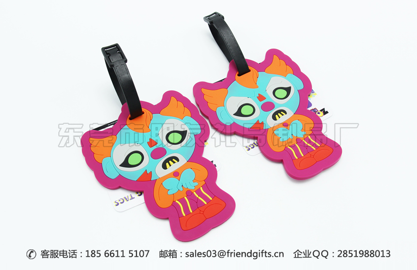 東莞資深生產(chǎn)立體卡通行李牌定做廠家