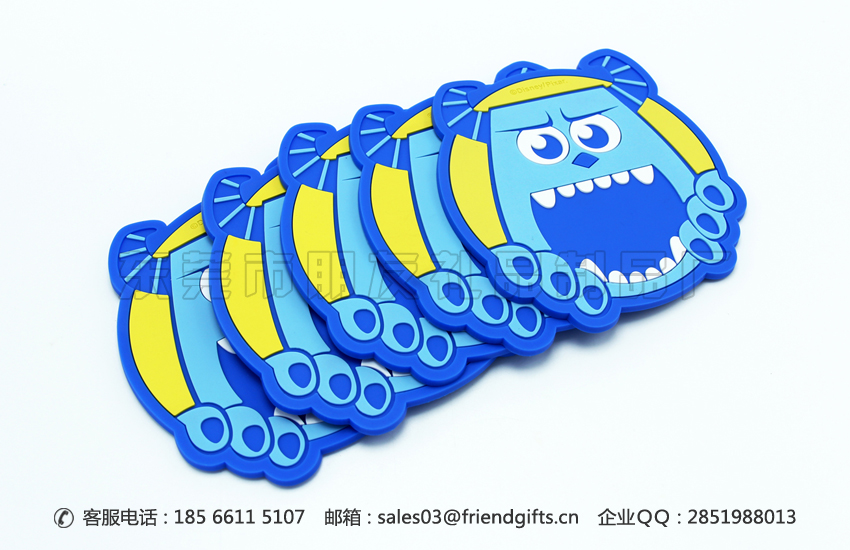 資深專業(yè)定做pvc滴膠卡通杯墊生產(chǎn)廠家