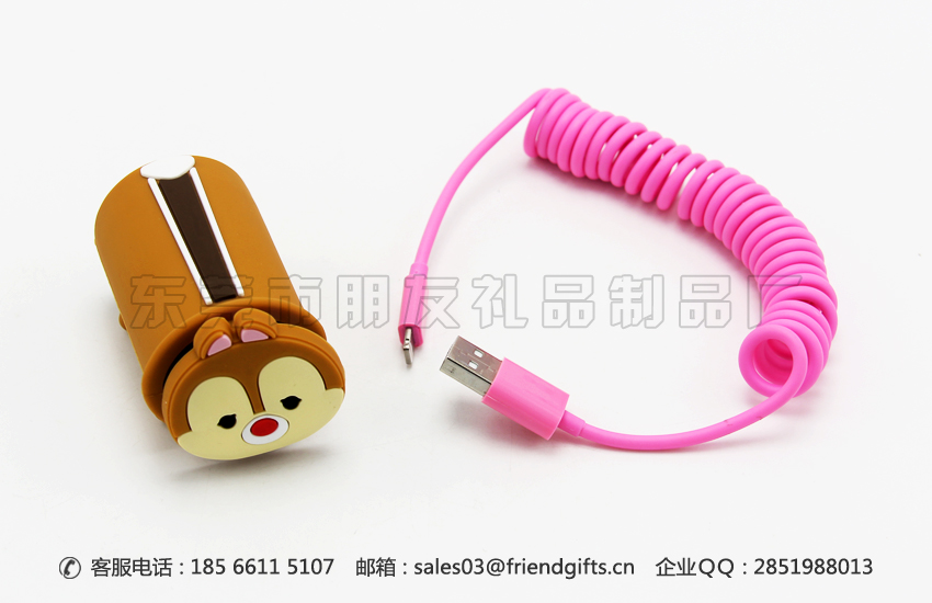 迪士尼授權定制疊疊樂卡通手機充電器硅膠保護套廠家