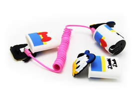 鴨嘴獸泰瑞人物卡通手機(jī)充電器硅膠套