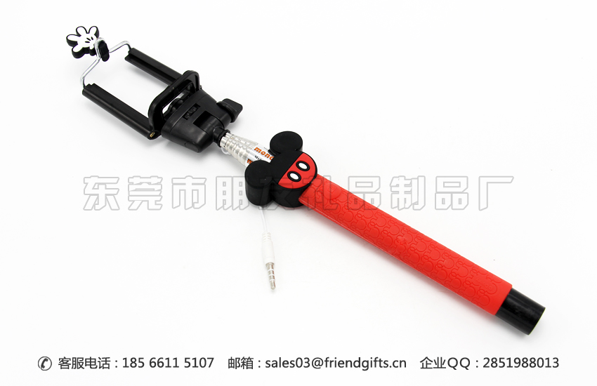 迪士尼授權定做生產(chǎn)迪士尼人物硅膠公仔手柄自拍神器廠家