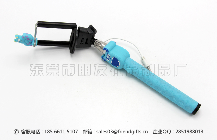 東莞專業(yè)定做帶線卡通自拍神器、潮人卡通自拍神器廠家