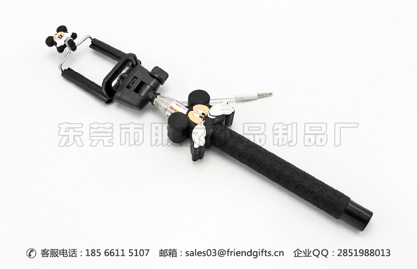 迪士尼授權(quán)生產(chǎn)迪士尼人物卡通手柄線控自拍神器訂做廠家