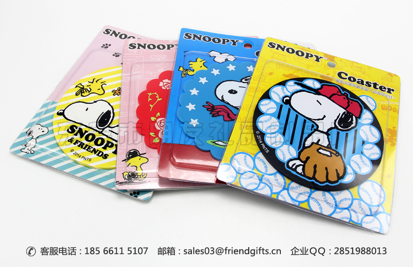史努比硅膠印刷杯墊系列包裝