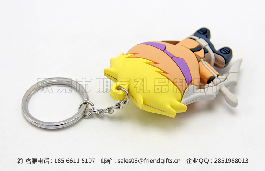 來(lái)圖來(lái)樣定制pvc立體鑰匙扣、硅膠3D立體公仔鑰匙扣工廠