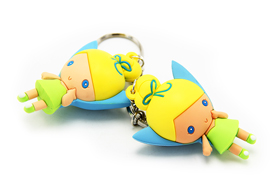 卡通公仔pvc全立體鑰匙扣定制