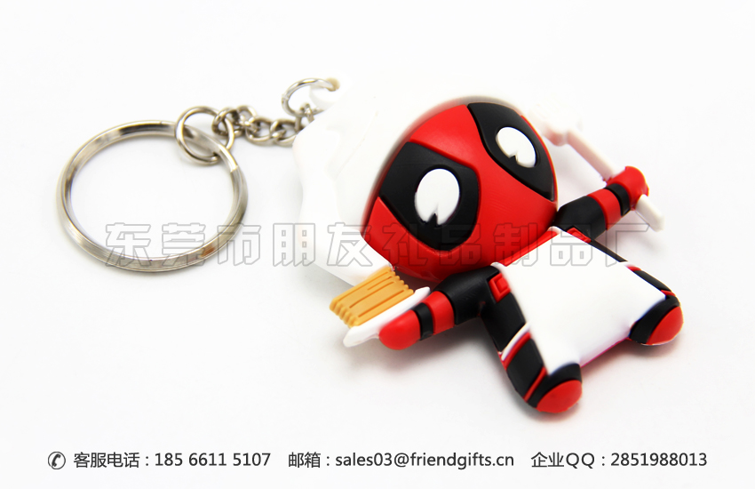東莞專業(yè)生產(chǎn)pvc立體公仔鑰匙扣、立體卡通公仔鑰匙扣廠家