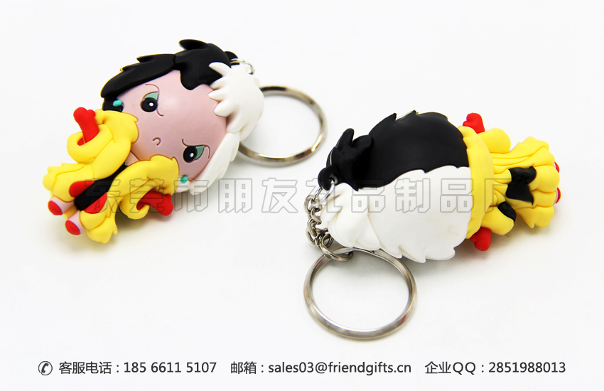 專業(yè)生產(chǎn)矽膠立體鑰匙扣、立體卡通公仔鑰匙扣廠家