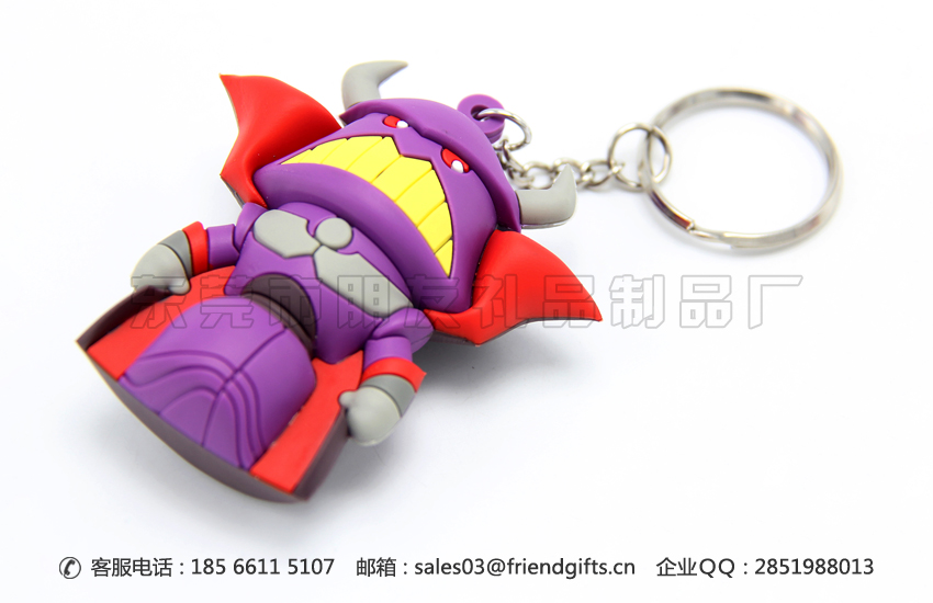 量身定制3d全立體pvc軟膠鎖匙扣、3d全立體pvc軟膠鎖扣掛件廠家