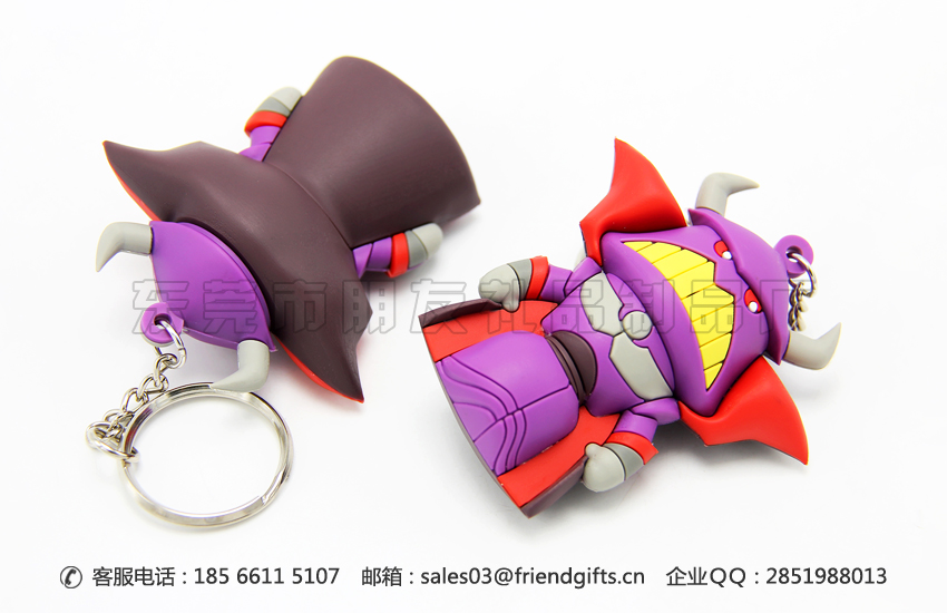 來圖來樣生產(chǎn)雙面滴膠合?？ㄍㄨ€匙扣、pvc軟膠卡通立體鑰匙扣工廠